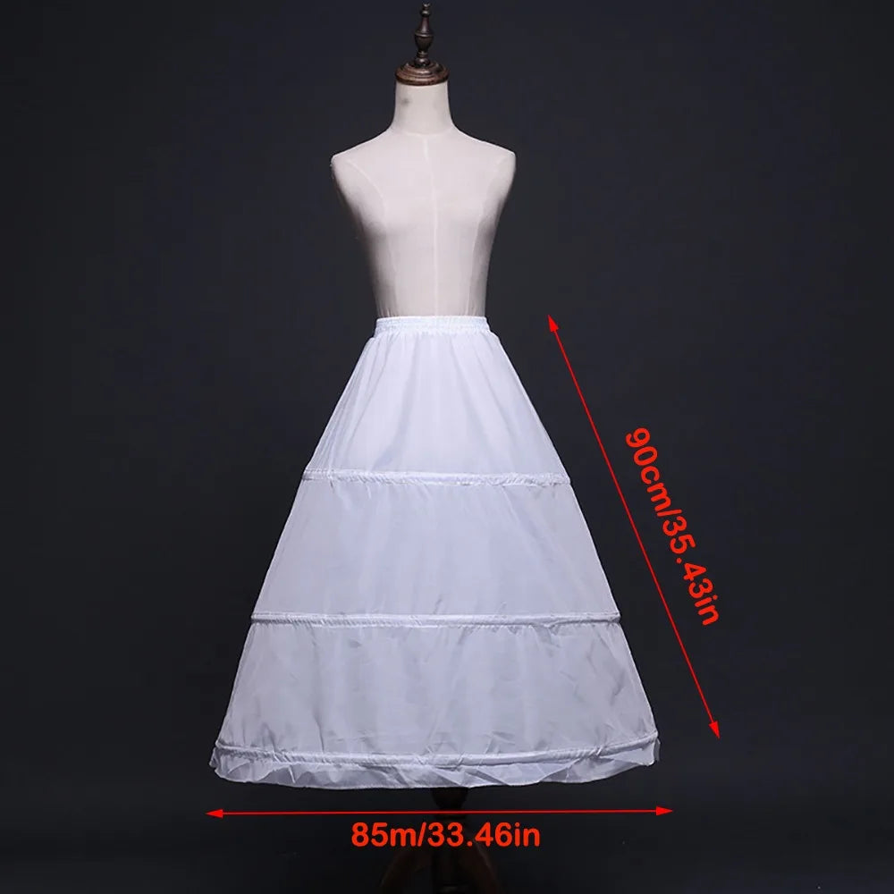Women's 3-Hoop Crinoline Petticoat Underskirt 65/78/90cm Crinoline Petticoat Axl 90cm