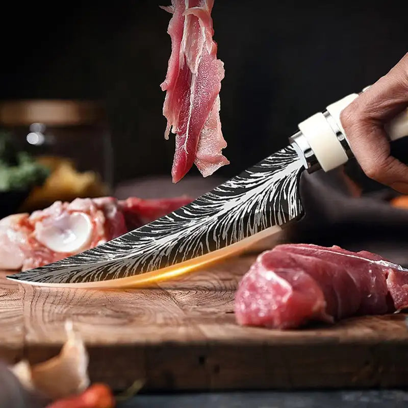 Damascus Steel Curved Paring Knife – Fruit Knife with Gift Box Paring Knife Axl