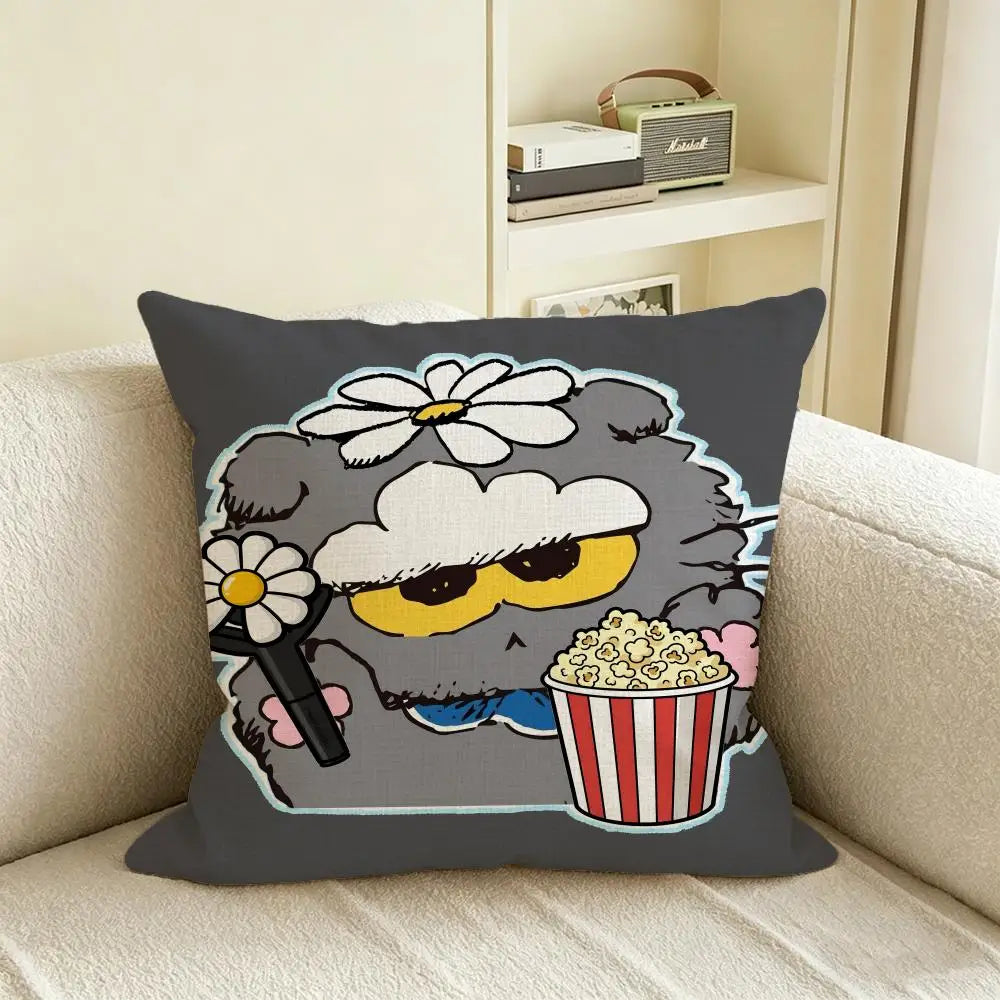 Natural Linen Cushion Cover Set – Sofa, Bed & Chair Décor Linen Cushion Cover Axl White5 40X40cm
