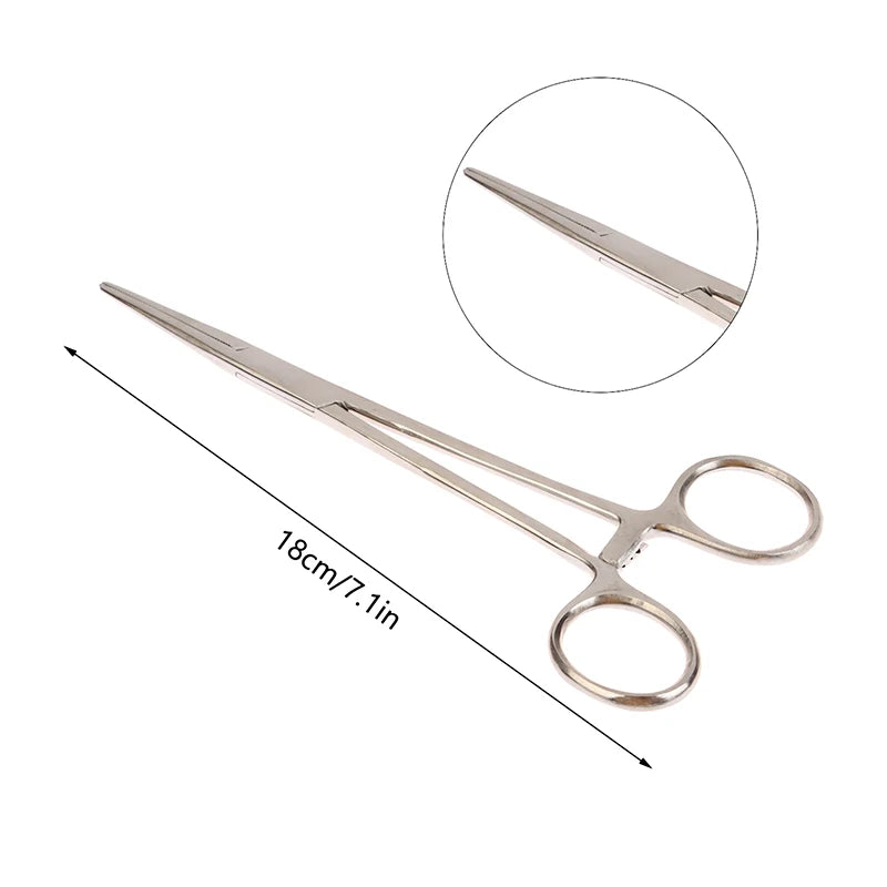 Stainless Steel Locking Hemostatic Forceps | 12.5–18cm Locking Forceps Clamp Axl 180mm Straight