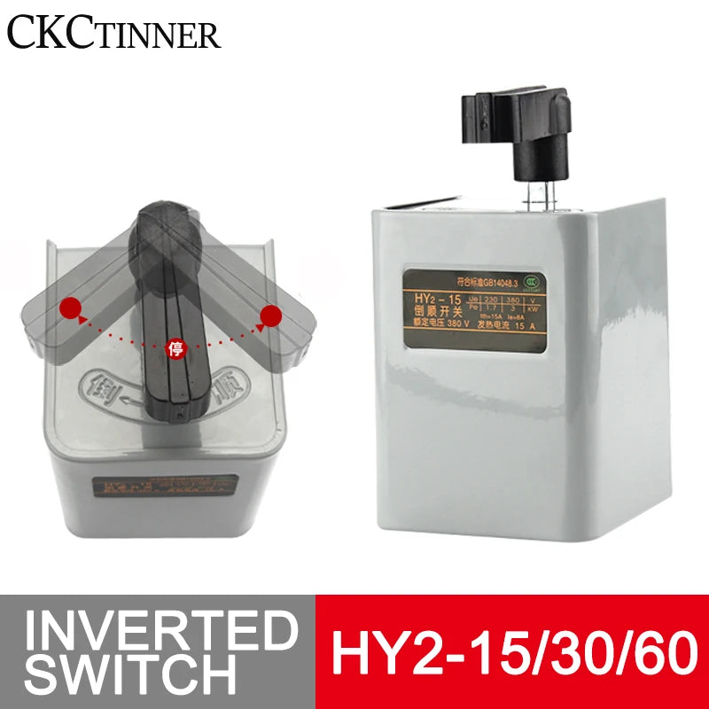 HY2 Forward Reverse Toggle Switch 220V – Steel Shell Inverter Motor Control Switch Axl