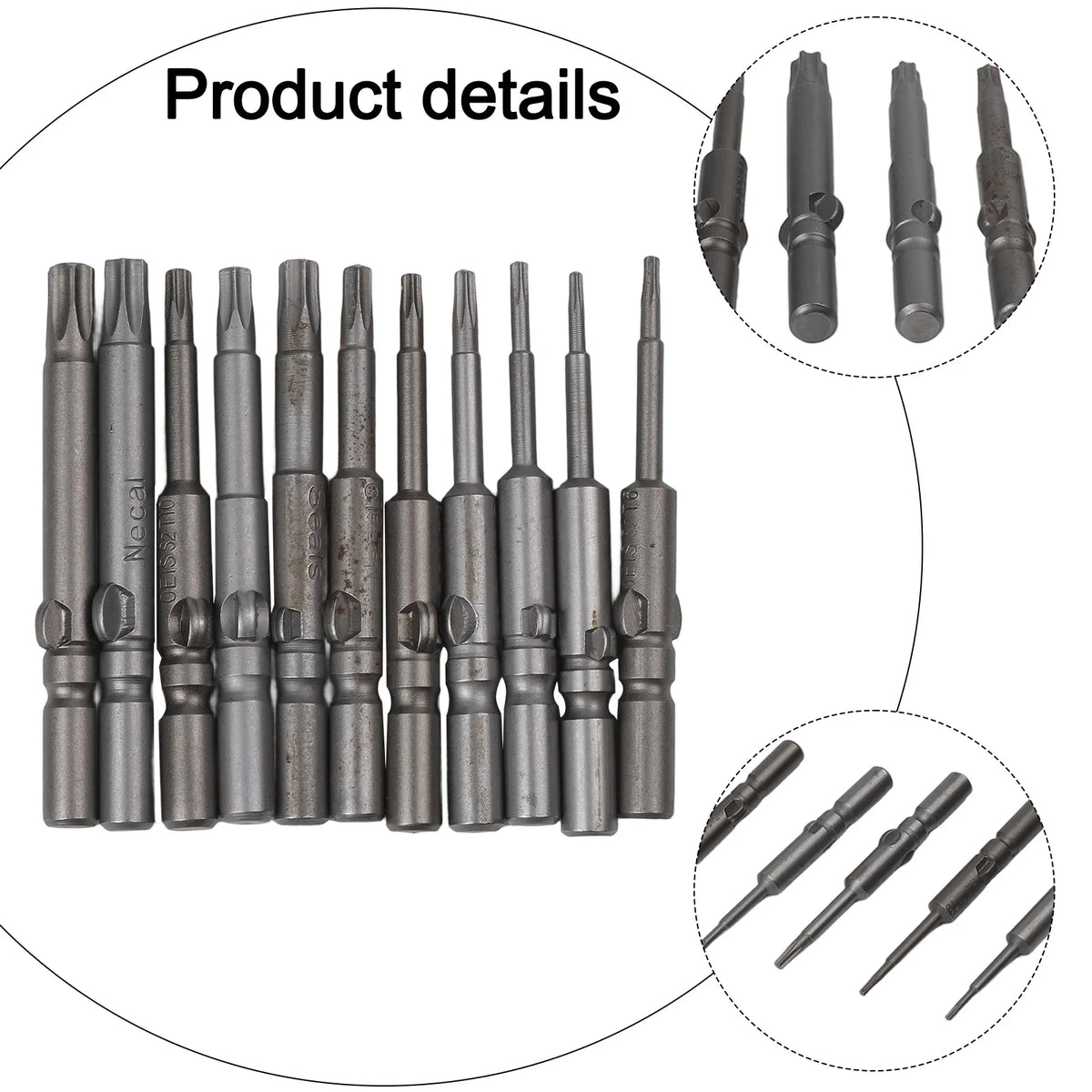 Torx Screwdriver Bit Set 6mm Round Shank | 6 or 11 Piece Screwdriver Bit Set Axl