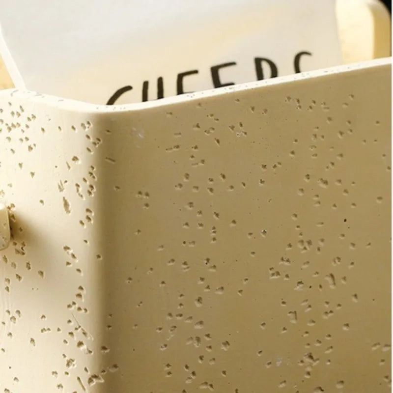 Luxury Stone Texture Tissue Box – Vintage Porcelain Napkin Case Decorative Tissue Box Axl