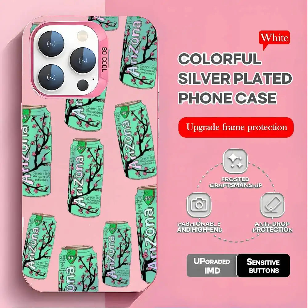 Vaporwave Arizona Tea iPhone Case | Anti-Scratch Plating Cover iPhone Phone Case Axl