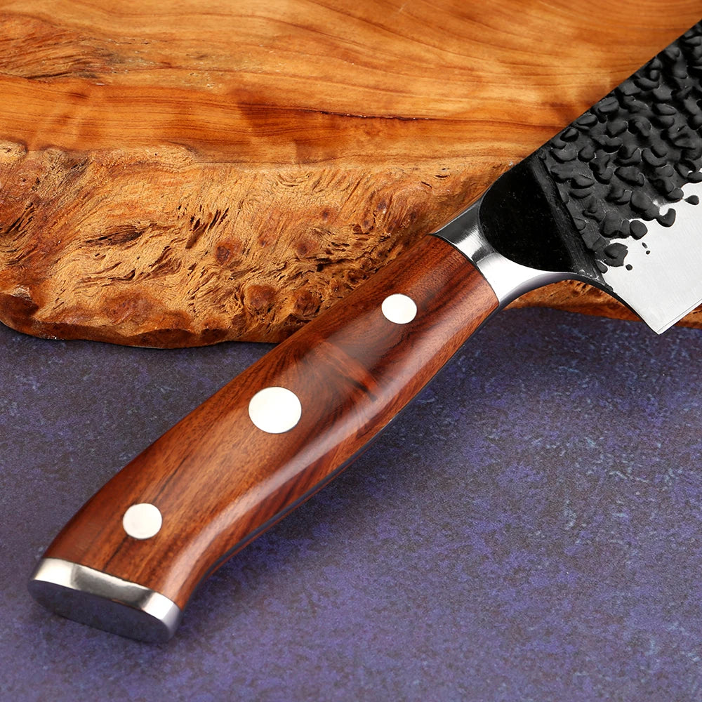XITUO 7" Nakiri Knife – Japanese Vegetable Cleaver Pakkawood Nakiri Vegetable Knife Axl