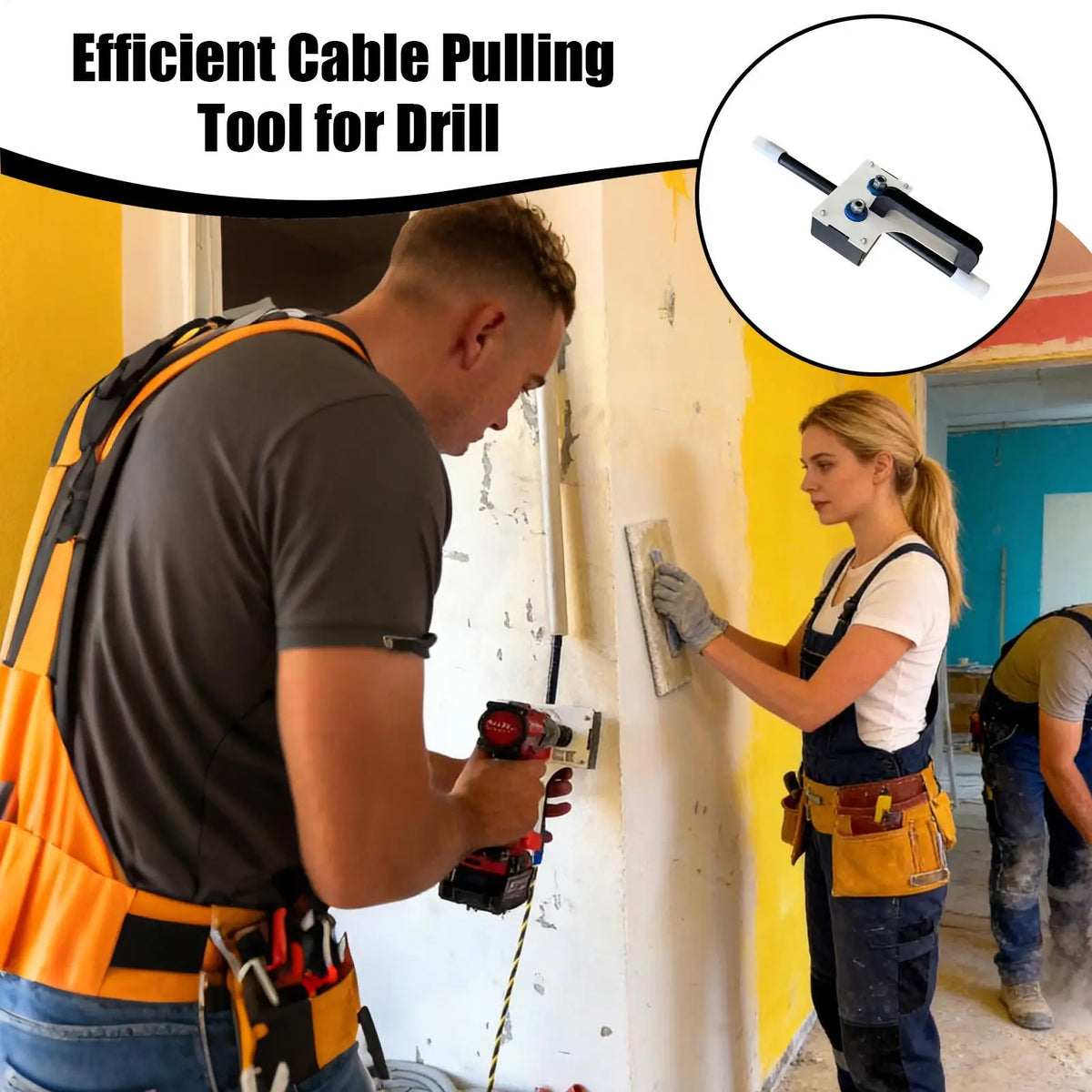 Heavy-Duty 8mm Wire Puller Tugger Tool for Electricians Wire Pulling Tool Axl