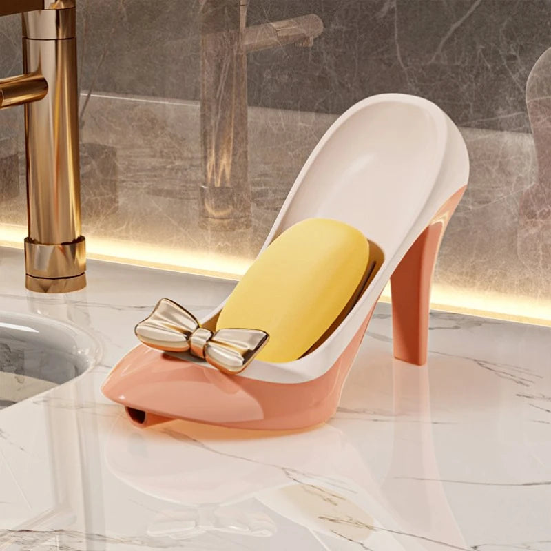 High Heel Soap Dish – Stylish Plastic Bathroom Soap Holder Bathroom Soap Dish Axl Pink