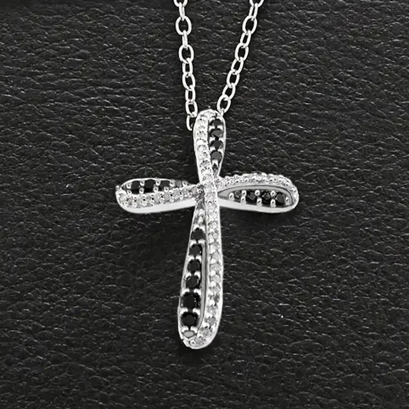 Huitan Cross Pendant Necklace – Cubic Zirconia for Women Pendant Necklace Axl