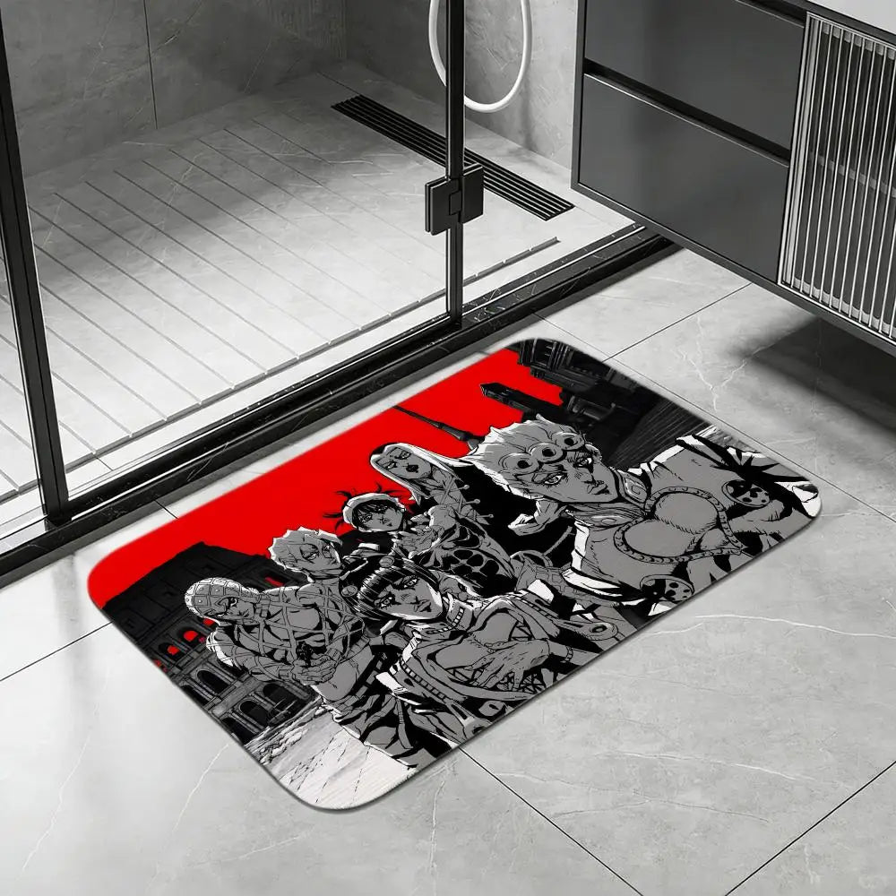 JoJo's Bizarre Adventure Diatomite Bath Mat | Quick Dry Diatomite Bath Mat Axl White5 30x45cm