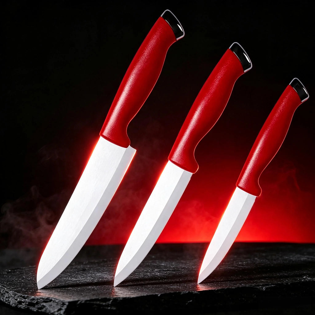 Ceramic Chef Knife Set with Sheaths | Sharp & Rust-Proof Ceramic Knife Set Axl