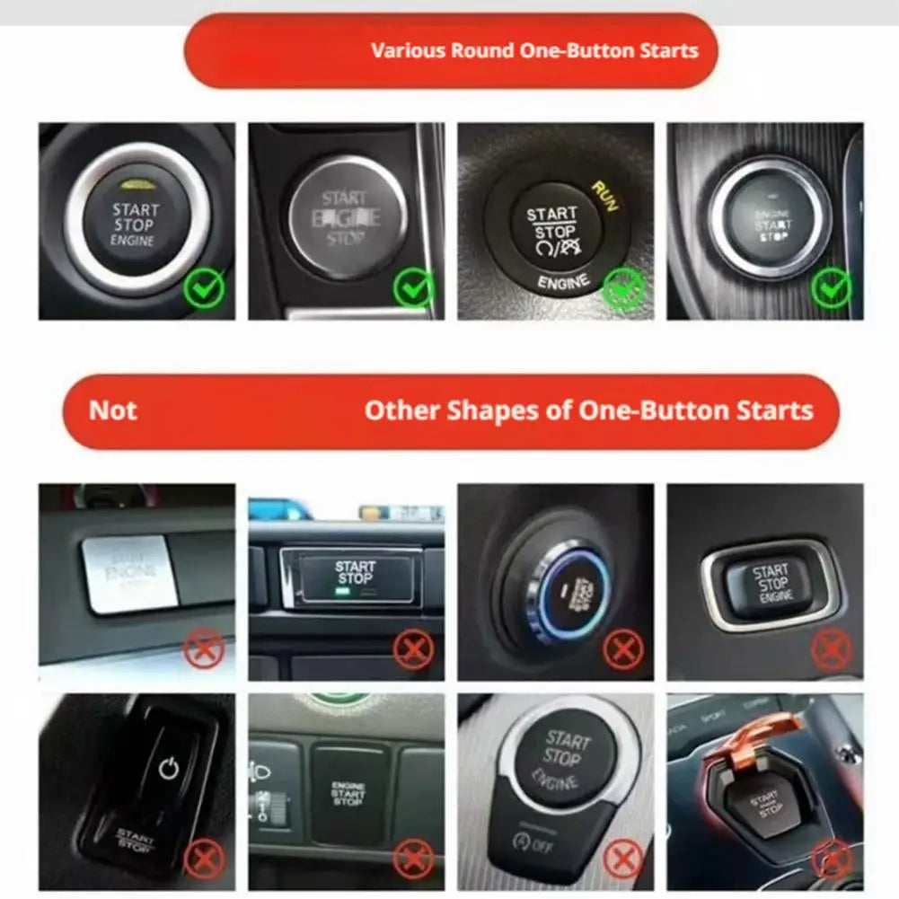 Aluminum Diamond Car Push Start Button Cover – 4 Colors Car Button Cover Axl