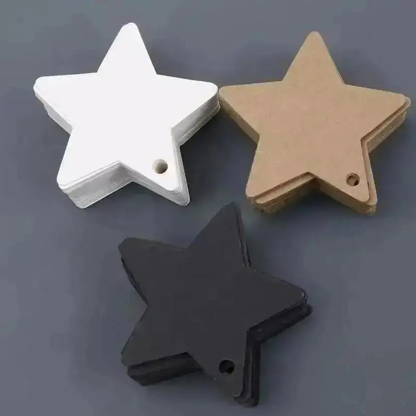 100 Pcs Star Hanging Gift Tags – Christmas, Wedding & Party Gift Hanging Tags Axl