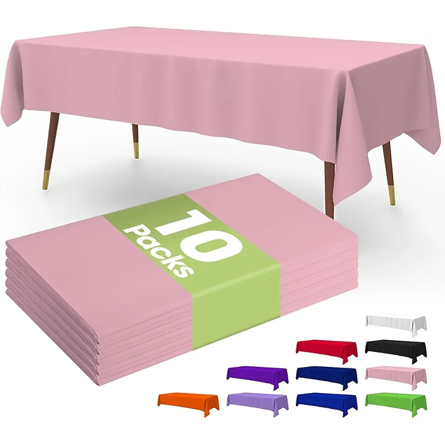 Large Disposable PEVA Tablecloth 54×108" – Party & Events Disposable Tablecloth Axl Pink 10pcs