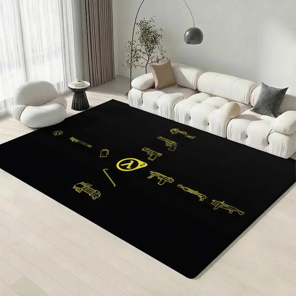 Half-Life Gaming Flannel Floor Mat – Non-Slip Soft Indoor Rug Gaming Floor Mat Axl