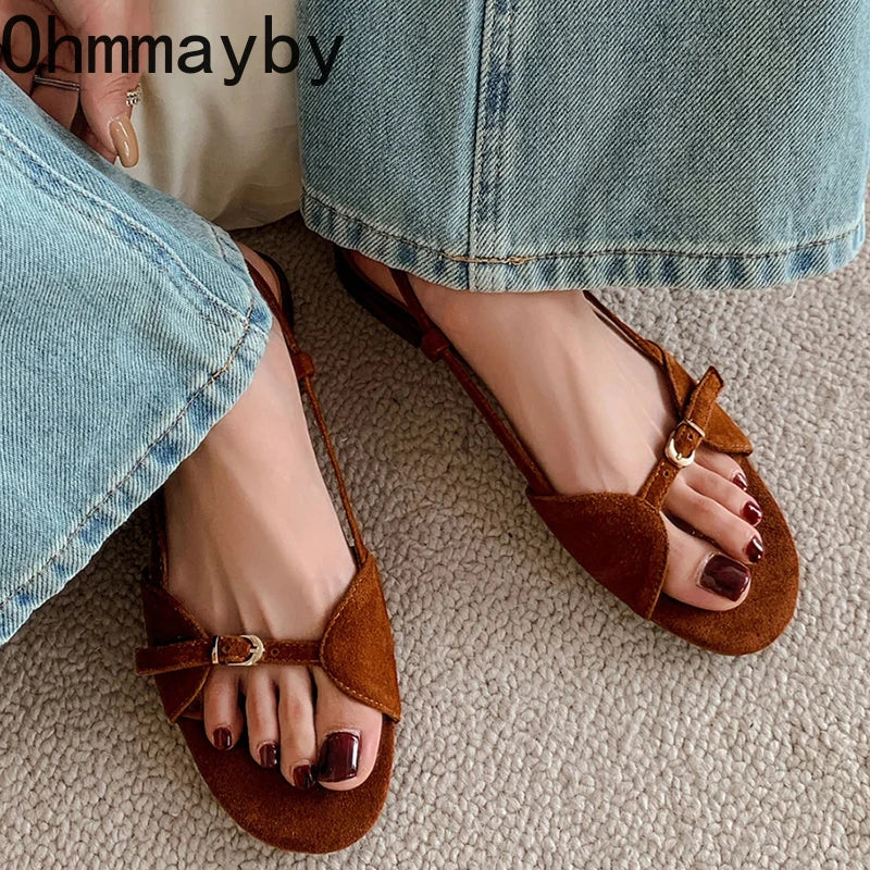 Women's Vintage Flat Sandals – Open Toe Beach & Casual Shoes Women's Flat Sandals Axl