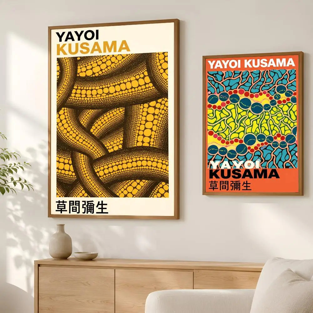 Yayoi Kusama Wall Art Poster – Self-Stick Waterproof HD Wall Art Poster Axl