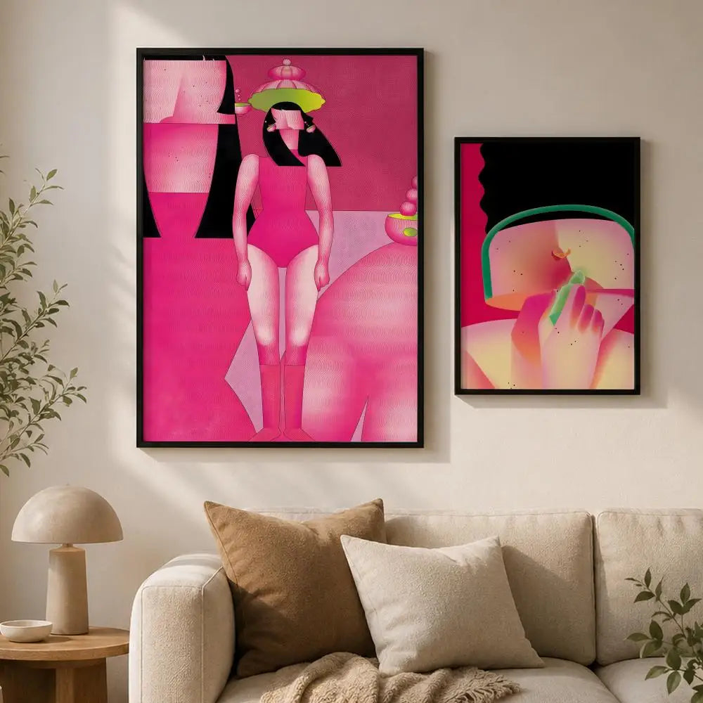Peel & Stick PVC Wall Poster – Fashion Girl Illustration HD Art Wall Art Poster Axl