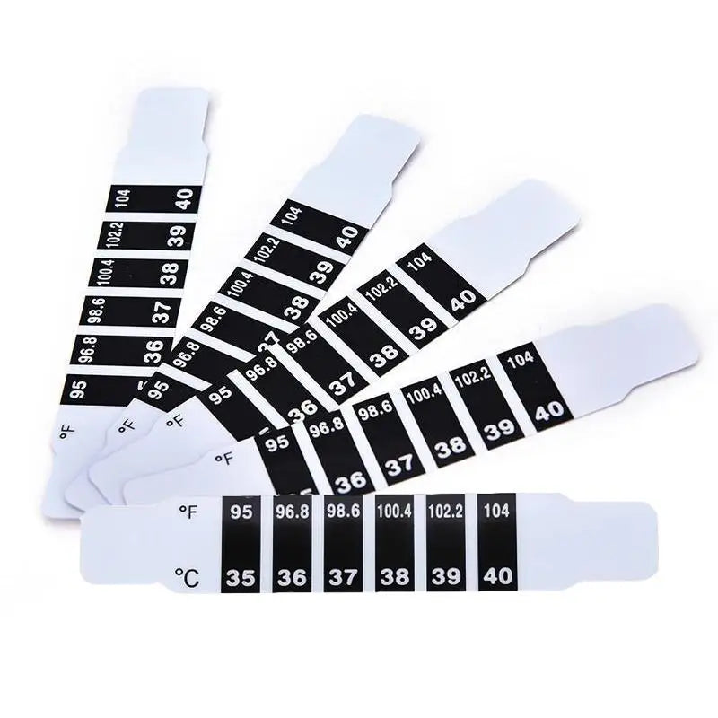 Baby Forehead Thermometer Strips – Reusable Flexible 5 or 10 Pack Baby Thermometer Strips Axl 5 pcs