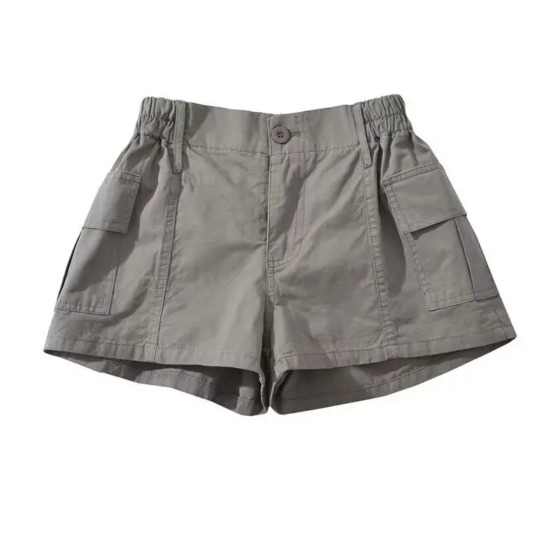 Women's Y2K Cargo Shorts – Low Waist Zipper Pockets Streetwear Women's Cargo Shorts Axl Gray XL