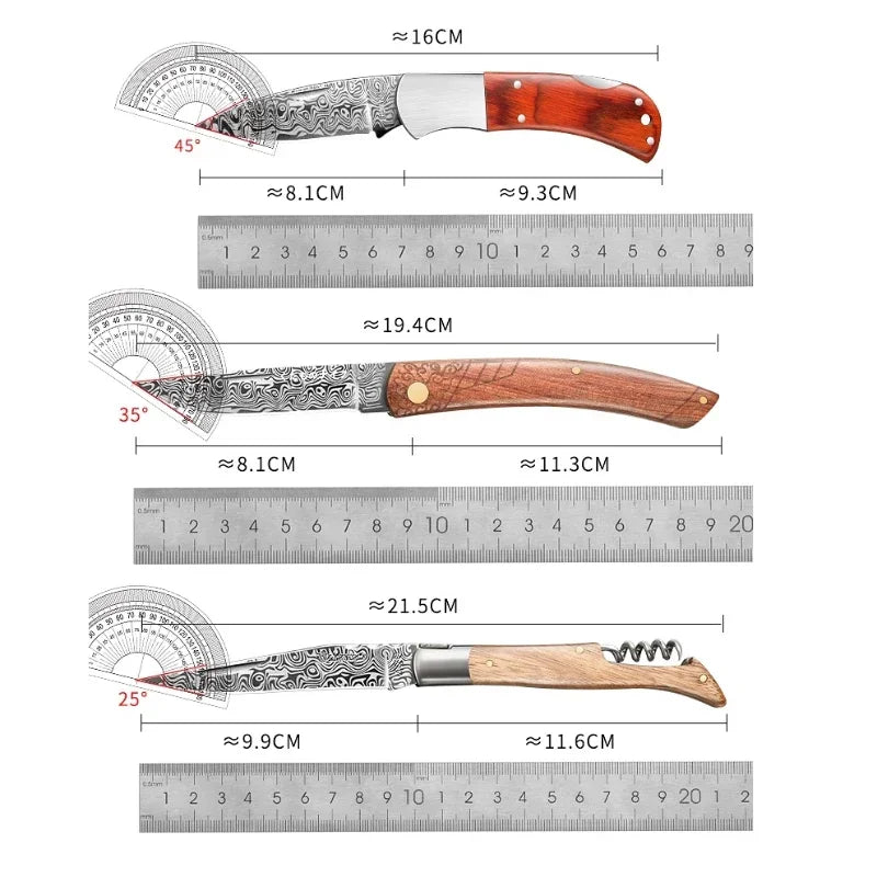 PLYS Damascus Folding Pocket Knife – Sharp Stainless Steel Folding Pocket Knife Axl