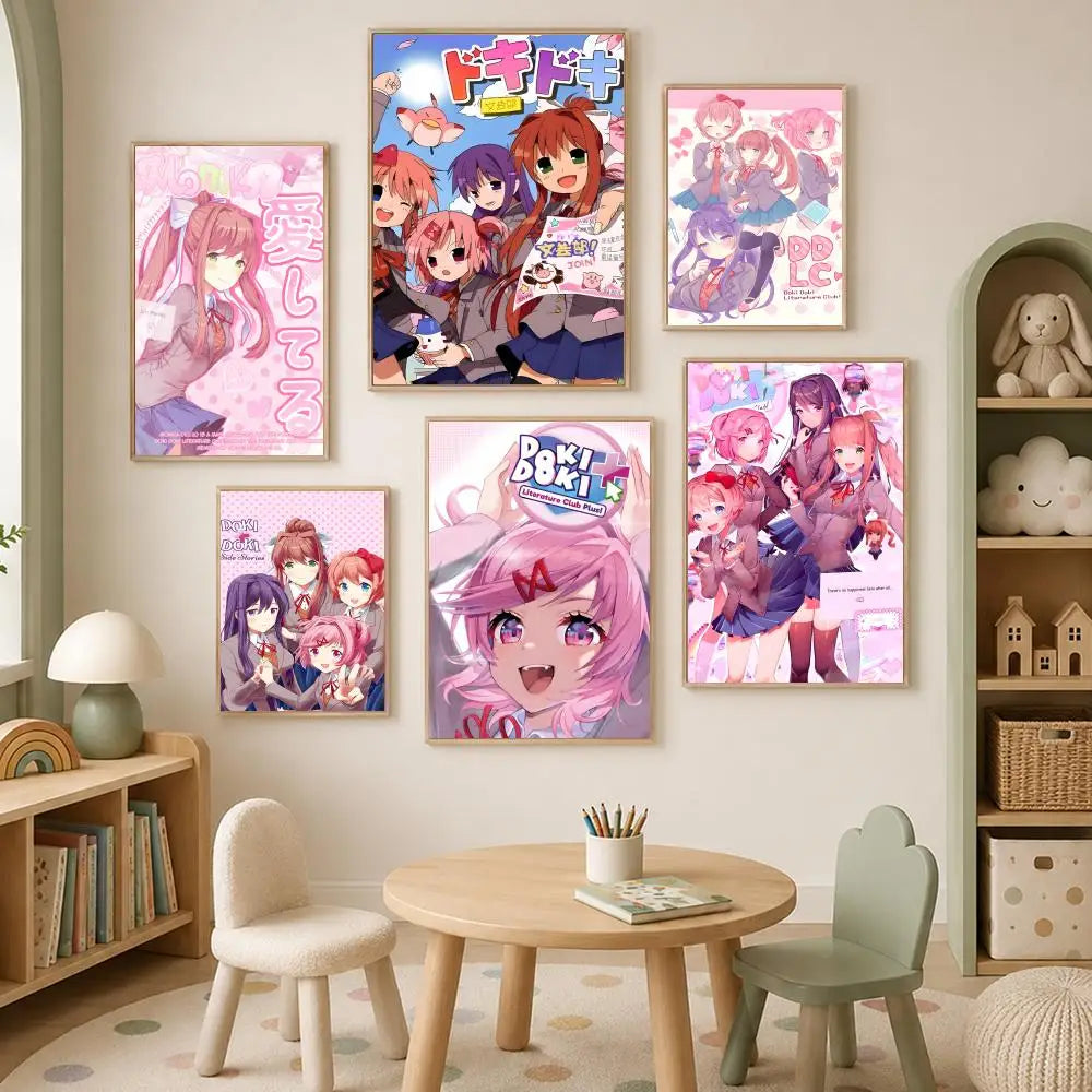 Doki Doki Literature Club HD PVC Wall Poster – Self-Stick Wall Art Poster Axl