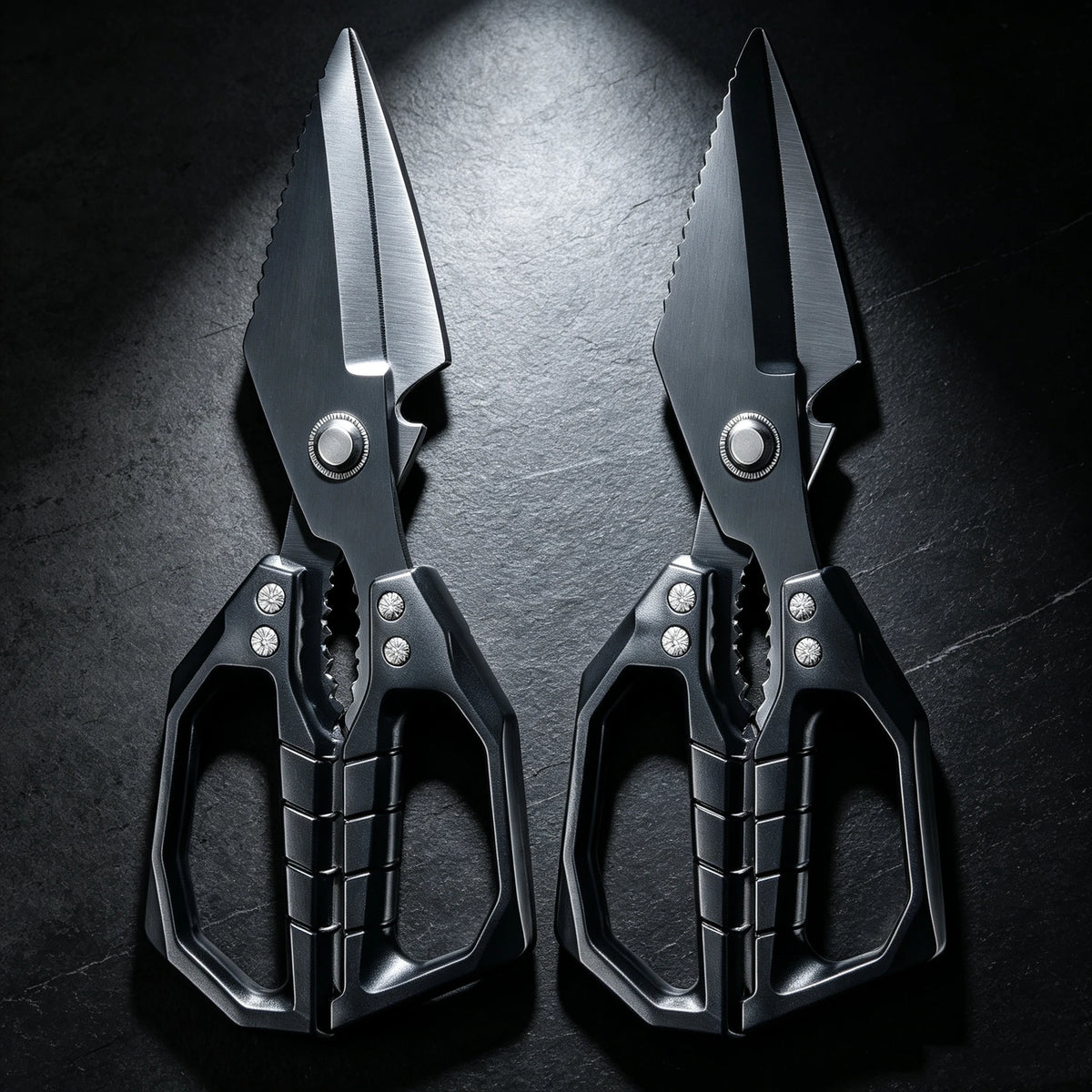 7-in-1 Kitchen Scissors – Bone Cutter, Fish Scraper & Opener Kitchen Scissors Axl 2pcs A