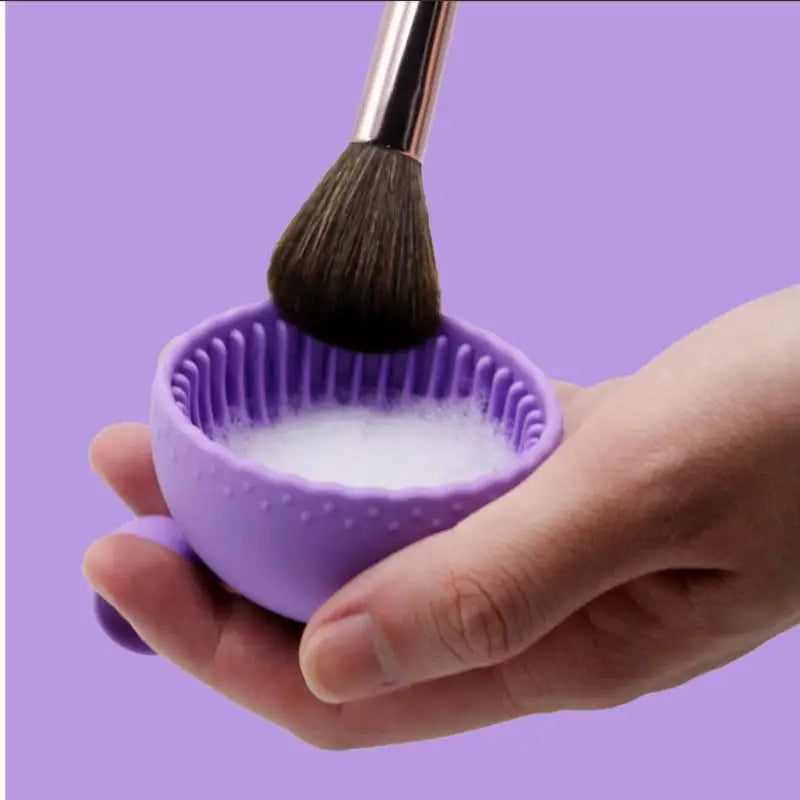 Silicone Makeup Brush Cleaner Bowl – Non-Slip Scrubber Makeup Brush Cleaner Axl