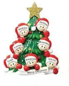 Reindeer Family Christmas Tree Ornament Pendant | 2–6 People