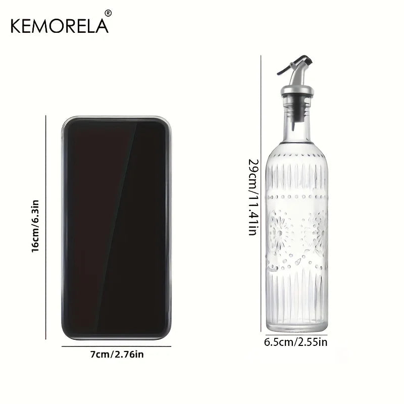 Vintage Glass Oil Dispenser Bottle – Leak-Proof Olive Oil Vinegar Oil Dispenser Bottle Axl
