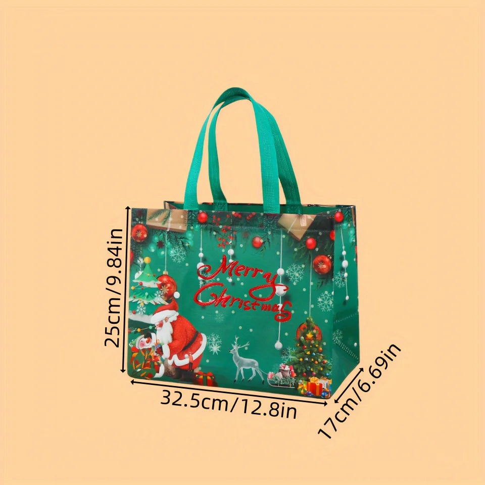 Large Reusable Christmas Gift Bags – Santa, Tree & Snowman Christmas Gift Bags Axl