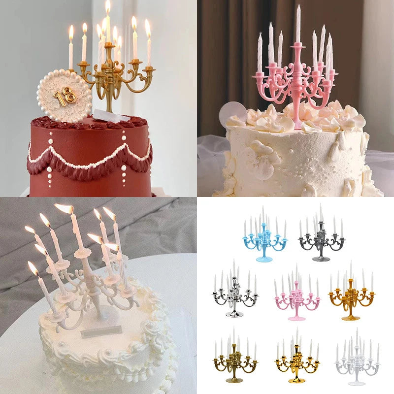 Retro European Cake Candlestick – Birthday & Wedding Decor Cake Candlestick Topper Axl