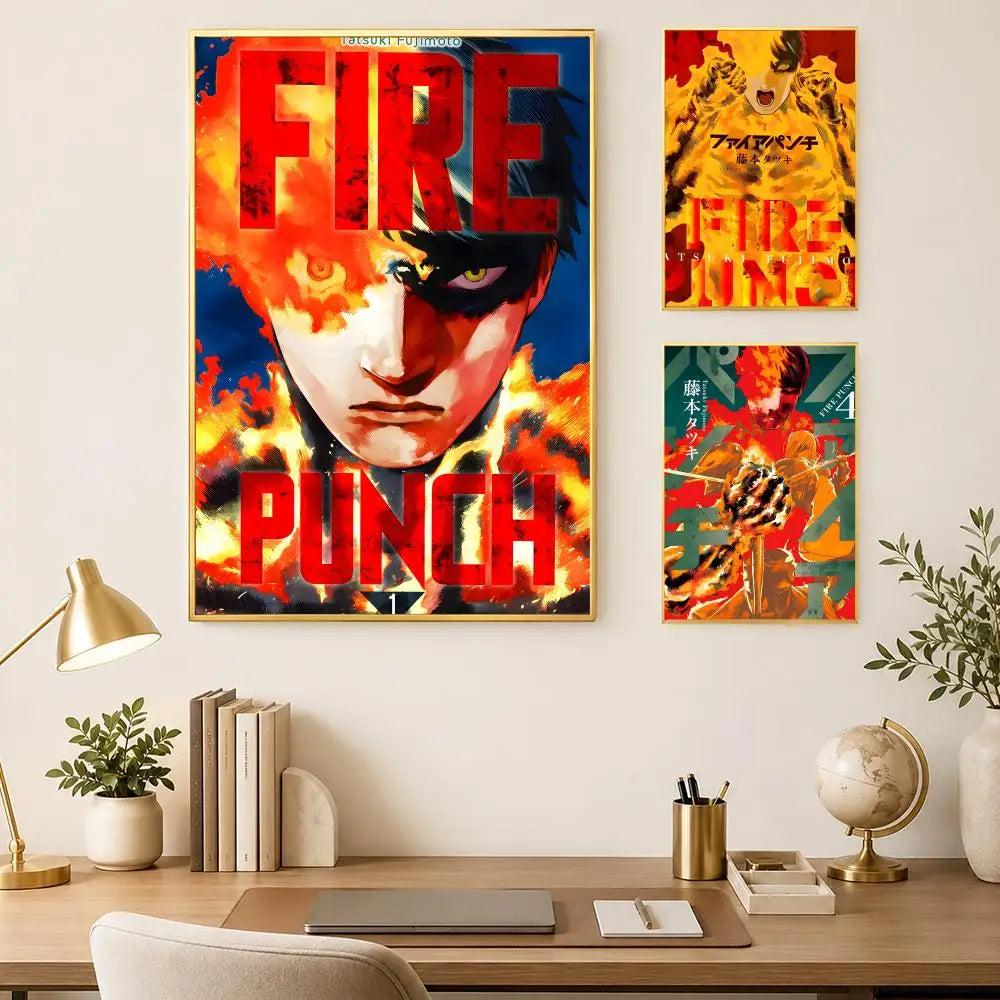 Fire Punch Anime PVC Wall Poster – Self-Stick HD Waterproof Art Anime Wall Poster Axl