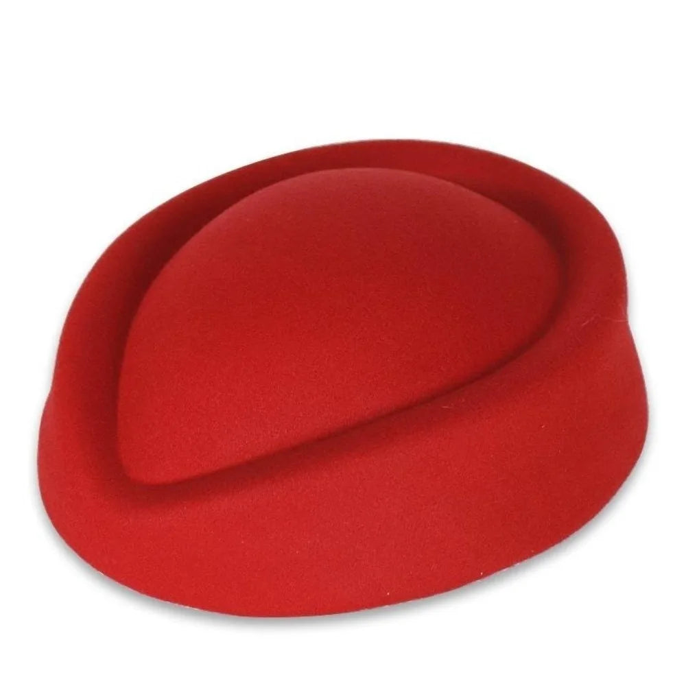 Women's Vintage Felt Beret Pillbox Fascinator Hat – All Seasons Vintage Felt Beret Axl Red