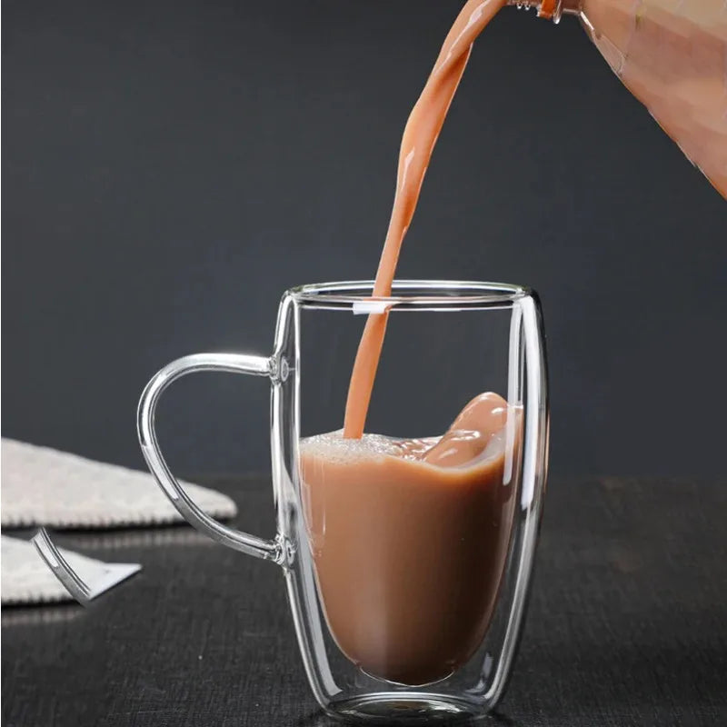 KEMORELA Double Wall Glass Cups – Coffee, Tea & Whiskey Set Double Wall Glass Cups Axl