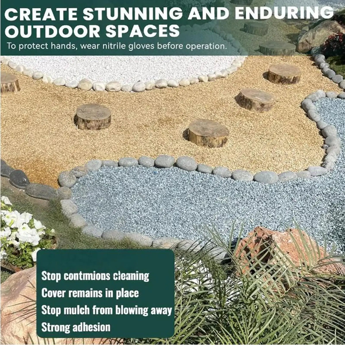 Rock Glue 64 oz – Strong Landscape Stone & Gravel Adhesive Landscape Stone Adhesive Axl