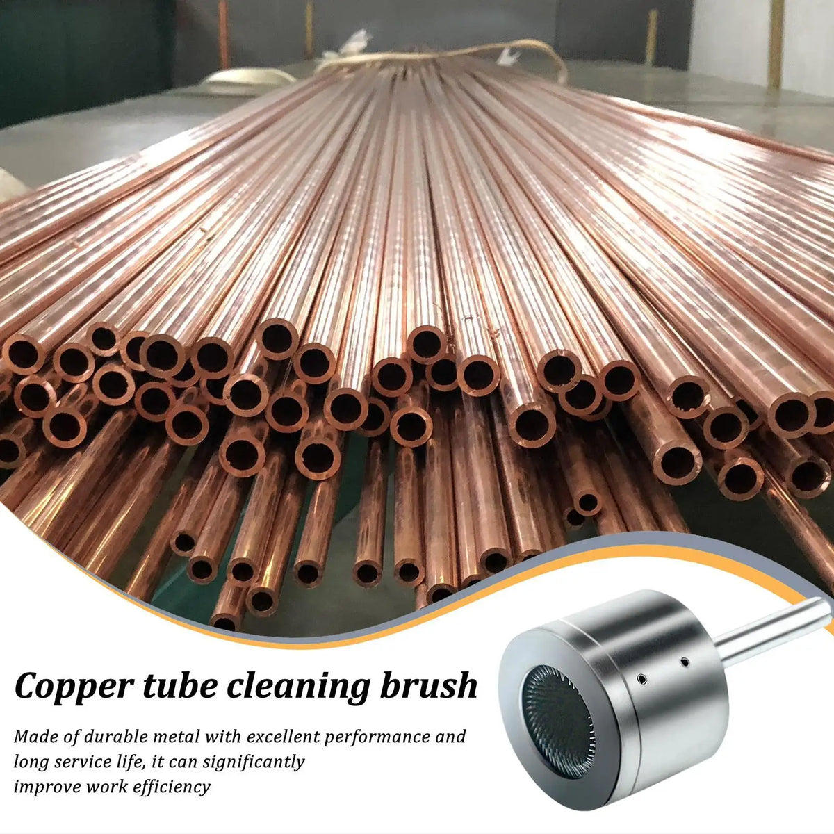 Metal Copper Pipe Cleaning Brush – Drill Tube Cleaner Tool Pipe Cleaning Brush Axl