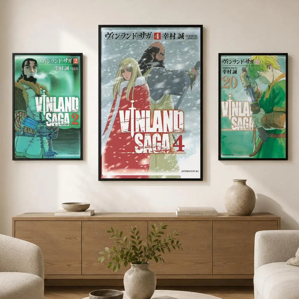 Vinland Saga Poster – Self-Adhesive Waterproof Anime Wall Art Anime Wall Poster Axl