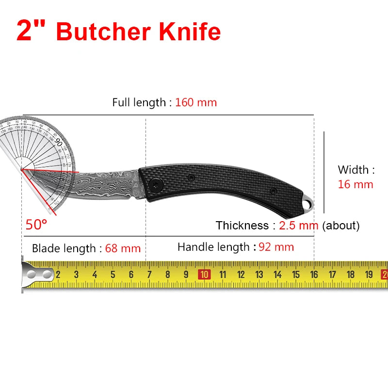 Damascus Steel Folding Pocket Knife – Sharp Multi-Purpose Blade Folding Pocket Knife Axl