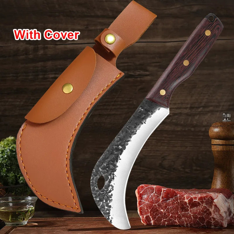 Hand Forged Stainless Steel Kitchen Knife – Wood Handle Kitchen Chef Knife Axl