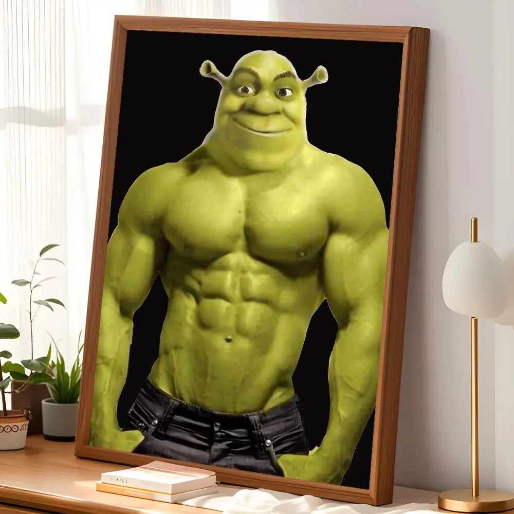 Shrek Animation Wall Poster – Self-Stick HD Waterproof Decor Wall Art Poster Axl