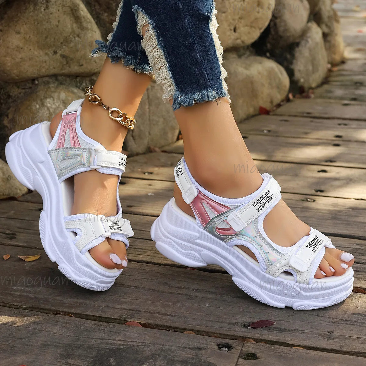 Women's Wedge Platform Sandals – Non-Slip Beach Casual Shoes Wedge Platform Sandals Axl