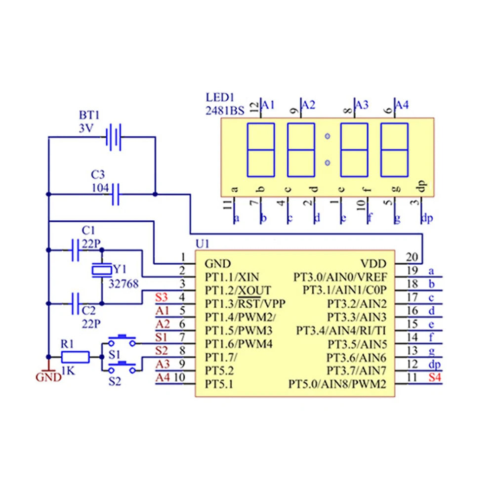LED Digital Clock DIY Soldering Kit – Watch Assembly Project DIY Electronics Kit Axl