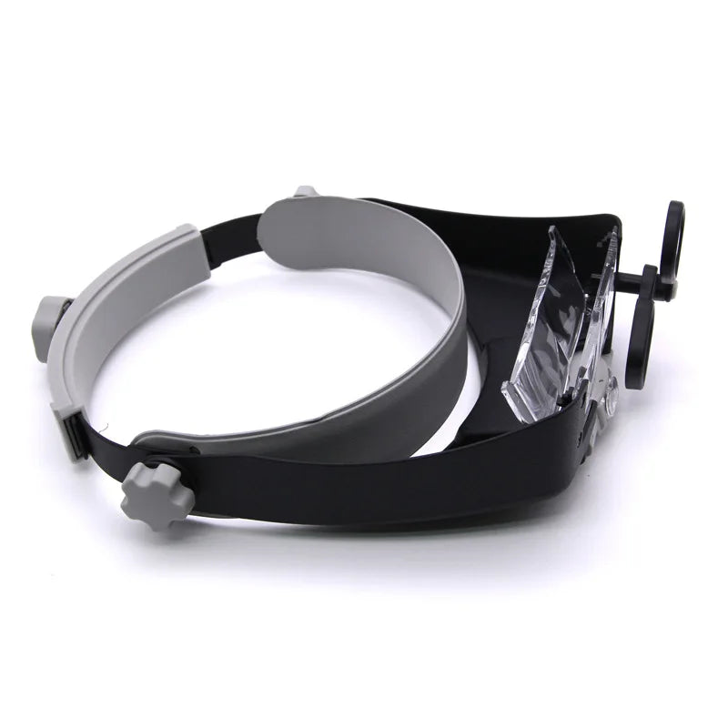 Head Magnifier with 2 LED Lights – Hands-Free HD Magnifying Glass Head Magnifier Visor Axl