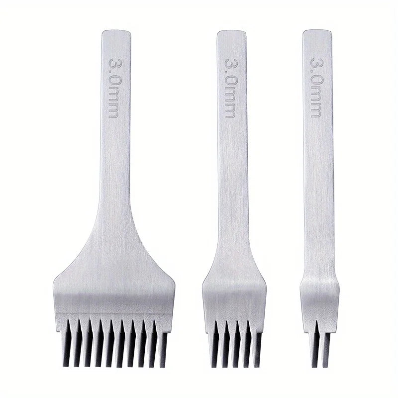 3-Piece French Style Leather Stitching Punch Tool Set | DIY Craft Leather Punch Tool Set Axl 1set 3mm