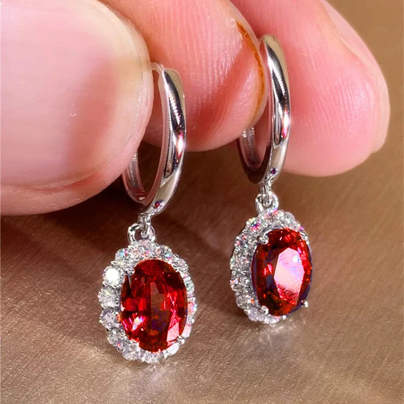 Huitan Cubic Zirconia Drop Earrings – Geometric Fashion Jewelry Drop Earrings Axl E4675