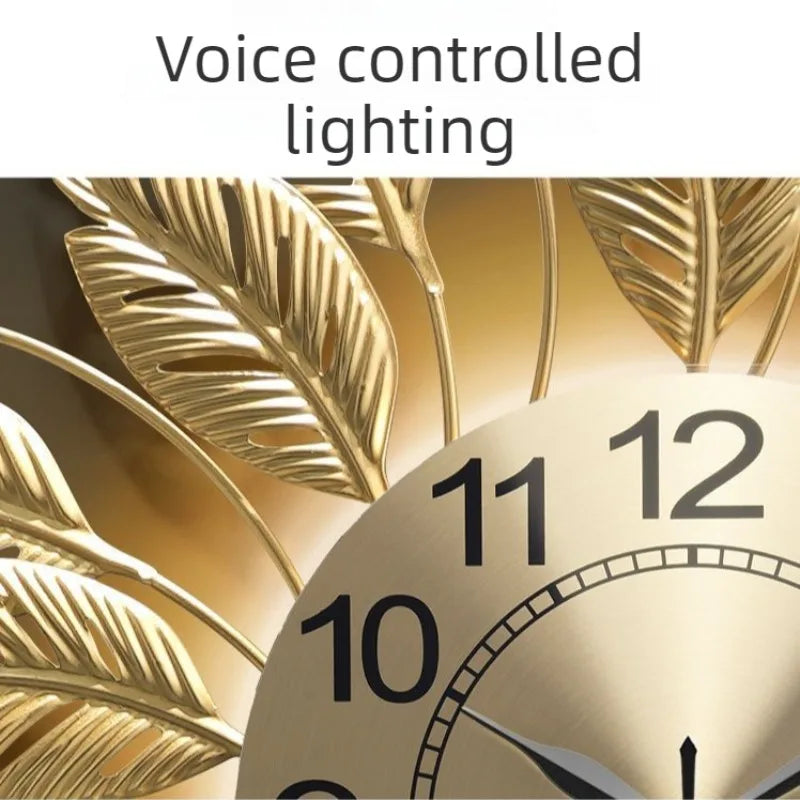 Modern Luxury Luminous Wall Clock – Silent Minimalist Gold Wall Clock Axl