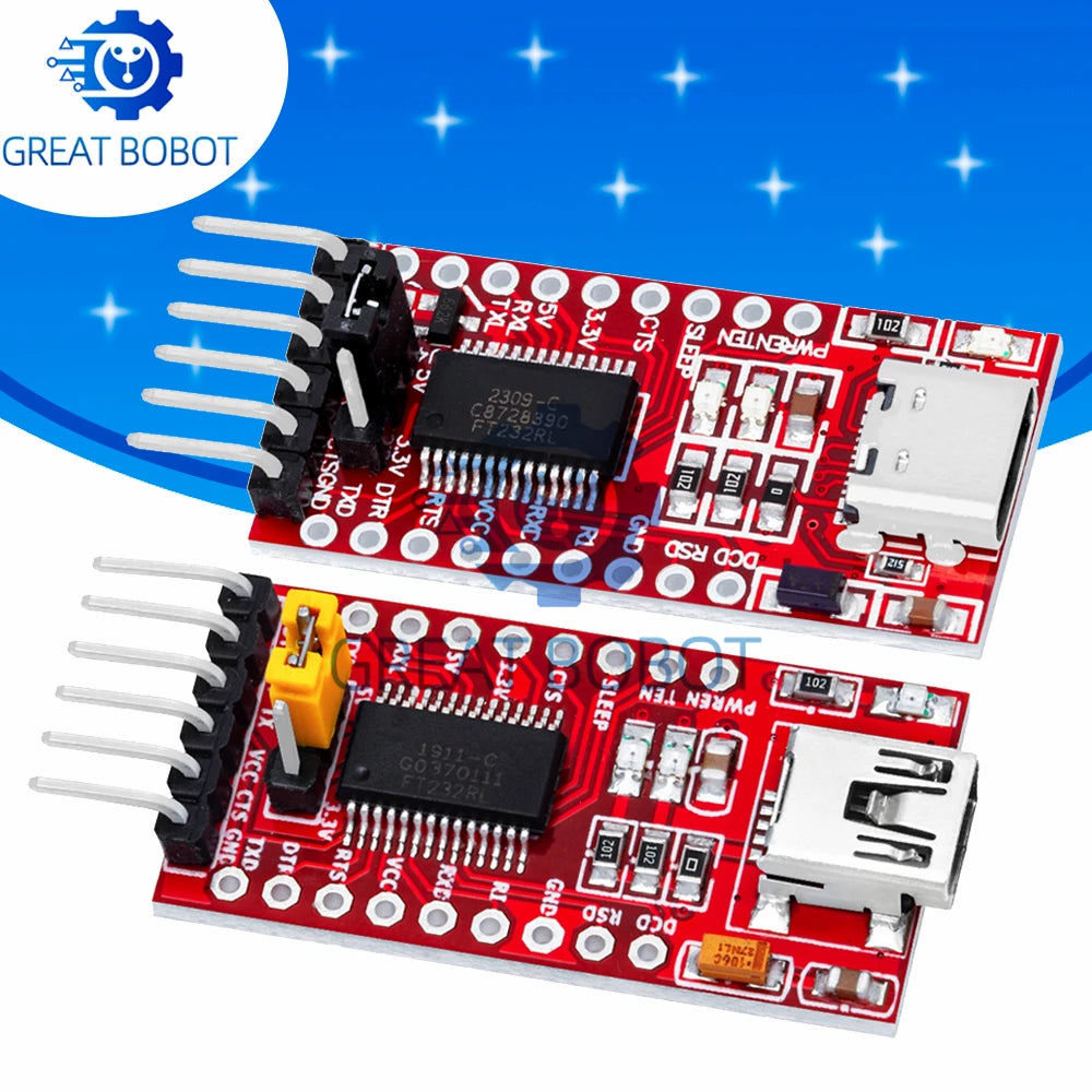 FT232RL FTDI USB to TTL Serial Adapter 3.3V 5V Arduino Module USB Serial Adapter Axl