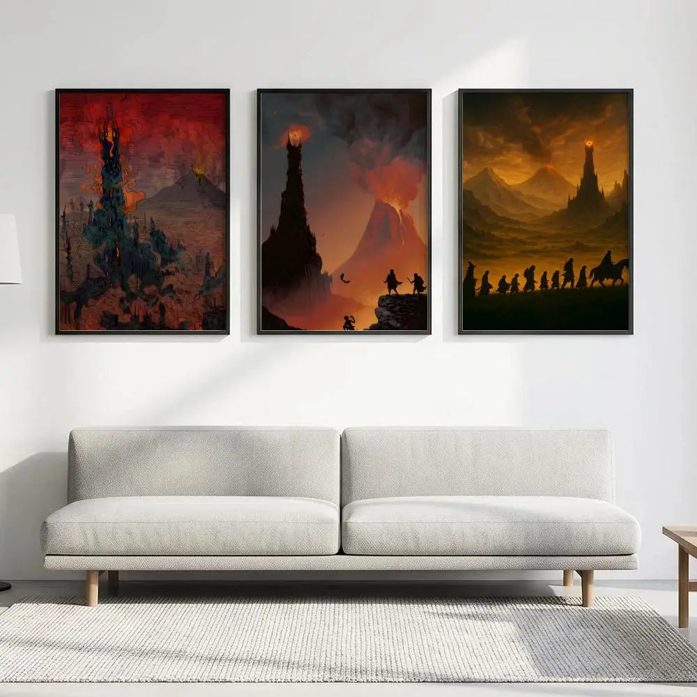 Tolkien Landscape HD Art Poster – Waterproof Sticky Wall Decor Wall Art Poster Axl