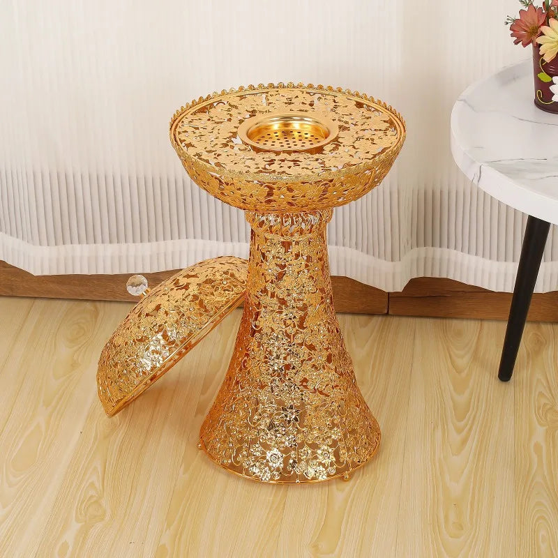 Luxury Gold Metal Incense Burner – Retro Aroma Censer Ornament Incense Burner Axl