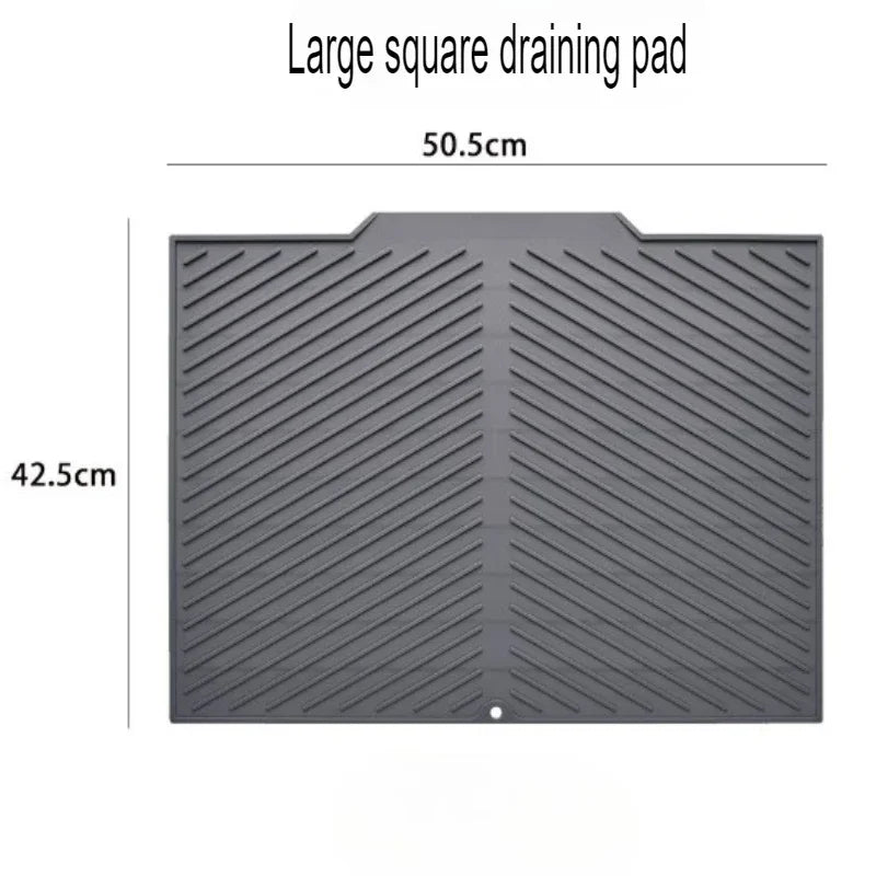 Silicone Wave Drying Mat – Non-Slip Foldable Dish Drainer Pad Dish Drying Mat Axl L As picture